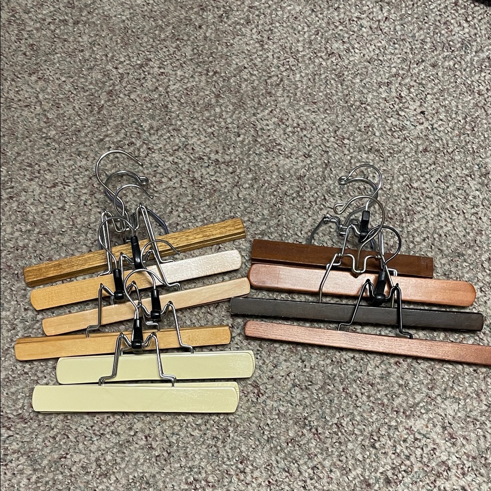 10pc Wooden Hanger Set - Assorted Colors